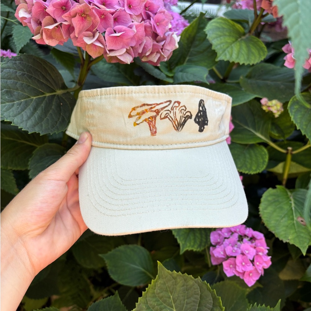 Handpainted Mushroom Visor
